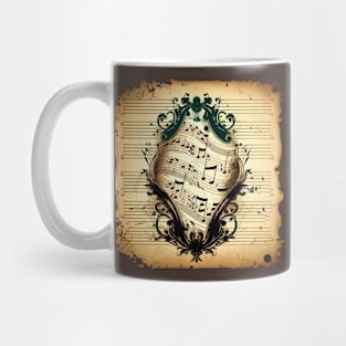 musical score in the mirror Mug